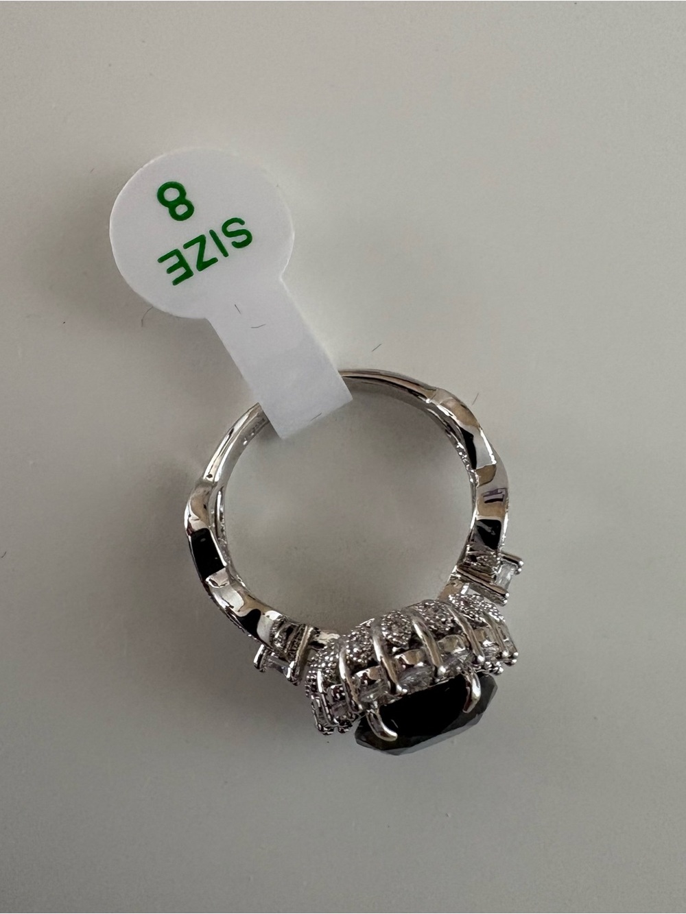 Bomb Party The 2424 Ring RG77681 Black Onyx CZ Rhodium Plating - Picture 6 of 7